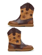 Camper cizme cowboy pentru copii din piele Duet TWS Kids