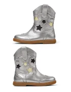 Camper cizme cowboy pentru copii din piele Duet TWS Kids
