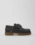 Camper mocasini din piele pentru copii