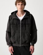Daily Paper hanorac cu fermoar și glugă pentru bărbați din bumbac Garment Wash Jacket