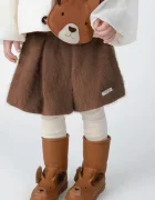 Donsje cizme de zăpadă pentru copii din piele Wadudu Exclusive Boots Fluffy Squirrel
