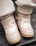 Donsje încălțăminte de iarnă pentru bebeluși din nubuck Sify Shoes Swan