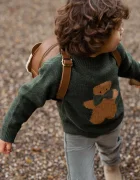 Donsje pulover de lână pentru bebeluși Denn Merino Wool Sweater Gingerbread