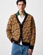Drôle de Monsieur cardigan pentru bărbați cu lână D Mirror Abstrait