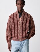 Drôle de Monsieur cardigan pentru bărbați din lână Torsade
