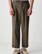 Drôle de Monsieur pantaloni pentru bărbați cu lână