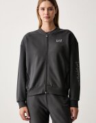 EA7 Emporio Armani hanorac cu fermoar pentru femei cu bumbac