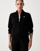 EA7 Emporio Armani hanorac cu fermoar pentru femei din bumbac cu elastan