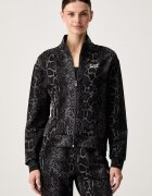 EA7 Emporio Armani hanorac cu fermoar pentru femei din bumbac cu elastan