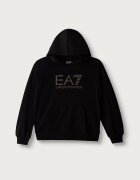 EA7 Emporio Armani hanorac cu glugă pentru copii din bumbac cu elastan