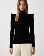 Elisabetta Franchi pulover cu guler înalt pentru femei cu vâscoză