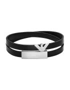 Emporio Armani brățară pentru bărbați din piele Eagle Logo