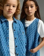 Emporio Armani cămașă din denim pentru copii