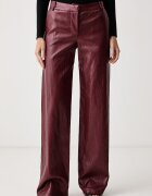 ERMANNO Firenze pantaloni pentru femei din imitație de piele