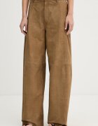 Gestuz pantaloni wide leg pentru femei din piele