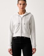 GUESS JEANS hanorac cu fermoar pentru femei cu bumbac