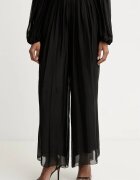 Haveone pantaloni palazzo pentru femei cu amestec de mătase