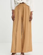 Haveone pantaloni wide leg pentru femei din bumbac