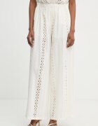 Haveone pantaloni wide leg pentru femei din bumbac