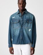 HUGO Blue cămașă pentru bărbați din denim Ebolt_1