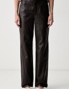 iBlues pantaloni straight pentru femei din imitație de piele IBLLEGNO