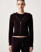 Juicy Couture hanorac cu fermoar și glugă pentru femei MAYA KNIT