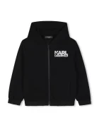Karl Lagerfeld hanorac cu fermoar și glugă pentru copii