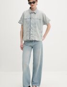 Karl Lagerfeld Jeans geacă de blugi pentru femei din bumbac