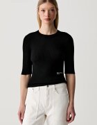 Karl Lagerfeld Jeans pulover cu mânecă scurtă pentru femei cu vâscoză