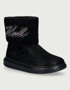 Karl Lagerfeld Kapri cizme de zăpadă pentru femei din piele întoarsă
