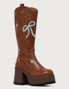 Koi Footwear cizme cu platformă pentru femei Jettison Chunky Cowboy Boots