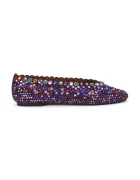 Kurt Geiger London balerini din piele întoarsă Jewel Perf Ballerina Purple