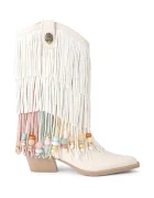 Kurt Geiger London cizme cowboy pentru femei din piele întoarsă Fringe Cowboy Boot
