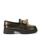 Kurt Geiger London loafers slip-on pentru femei din piele Bow Crystal Loafer