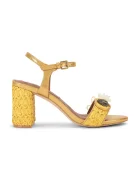 Kurt Geiger London sandale cu toc Kensington Langley Raffia