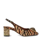 Kurt Geiger London tocuri cu călcâiul deschis din piele Chelsea Block Slingback