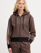 Lacoste hanorac cu fermoar și glugă pentru femei cu bumbac