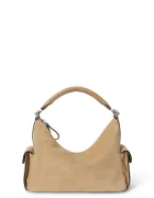 Lauren Ralph Lauren hobo bag pentru femei din piele întoarsă