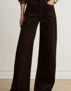 Lauren Ralph Lauren pantaloni wide leg pentru femei cu cașmir