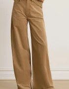 Lauren Ralph Lauren pantaloni wide leg pentru femei cu cașmir