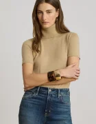 Lauren Ralph Lauren pulover cu guler înalt pentru femei cu amestec de mătase