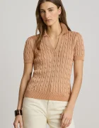 Lauren Ralph Lauren pulover cu mânecă scurtă pentru femei cu vâscoză