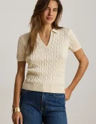 Lauren Ralph Lauren pulover cu mânecă scurtă pentru femei cu vâscoză