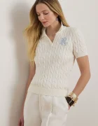 Lauren Ralph Lauren pulover cu mânecă scurtă pentru femei din bumbac