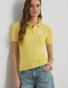 Lauren Ralph Lauren pulover cu mânecă scurtă pentru femei din bumbac