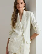 Lauren Ralph Lauren sacou cu două rânduri de nasturi pentru femei din in