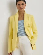 Lauren Ralph Lauren sacou cu un singur rând de nasturi pentru femei din bumbac cu elastan