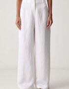 Le Privé pantaloni regular pentru femei cu in FRANCOISE TROUSERS BLANC