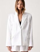 Le Privé sacou pentru femei cu vâscoză FRANCOISE BLAZER BLANC