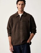 Levi's pulover pentru bărbați cu amestec de lână BOULDER COLLARED HALF ZIP